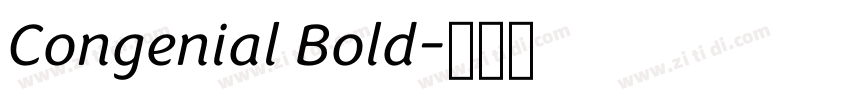 Congenial Bold字体转换